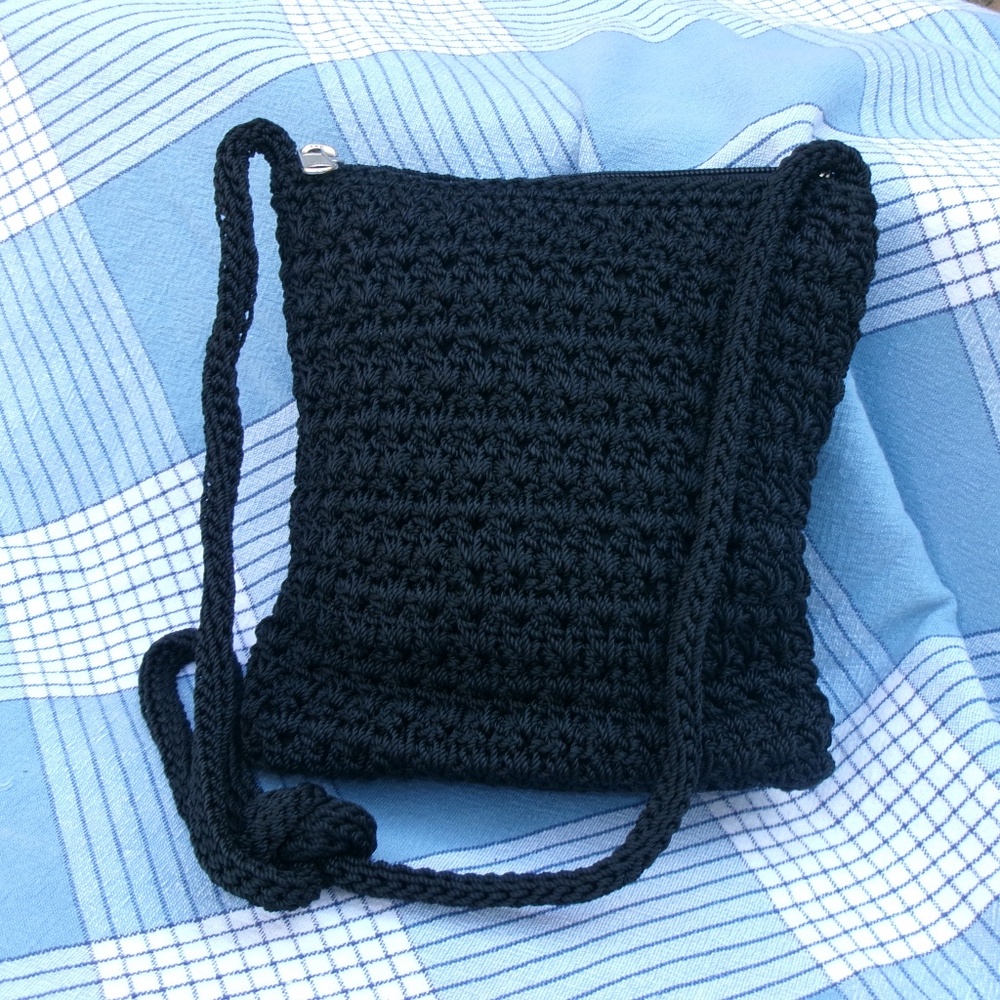 Faux SAK Black Crossover Bag